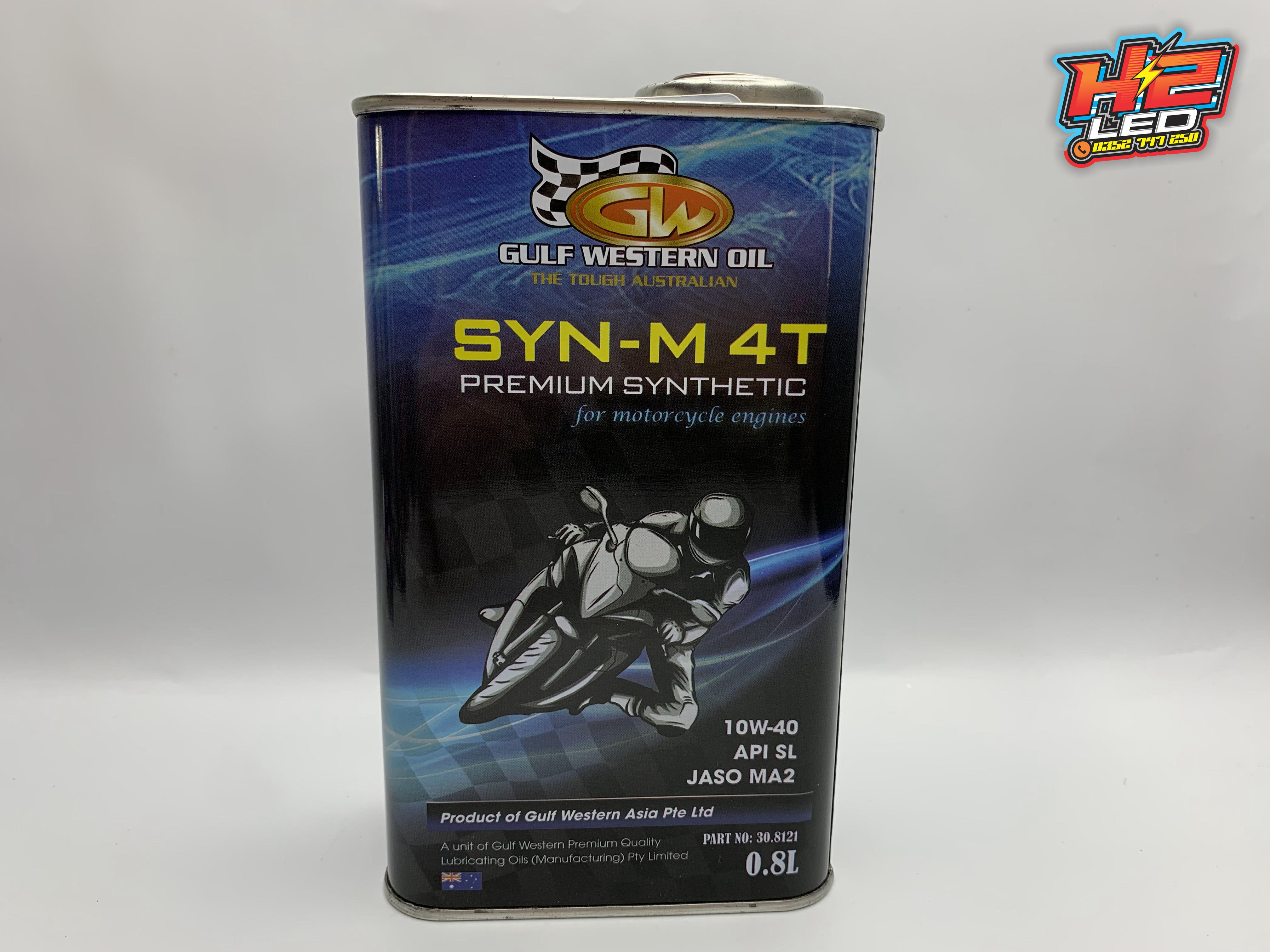 Nhớt  Gulf Western Oil  premium for motorcycle 10w-40 0.8L