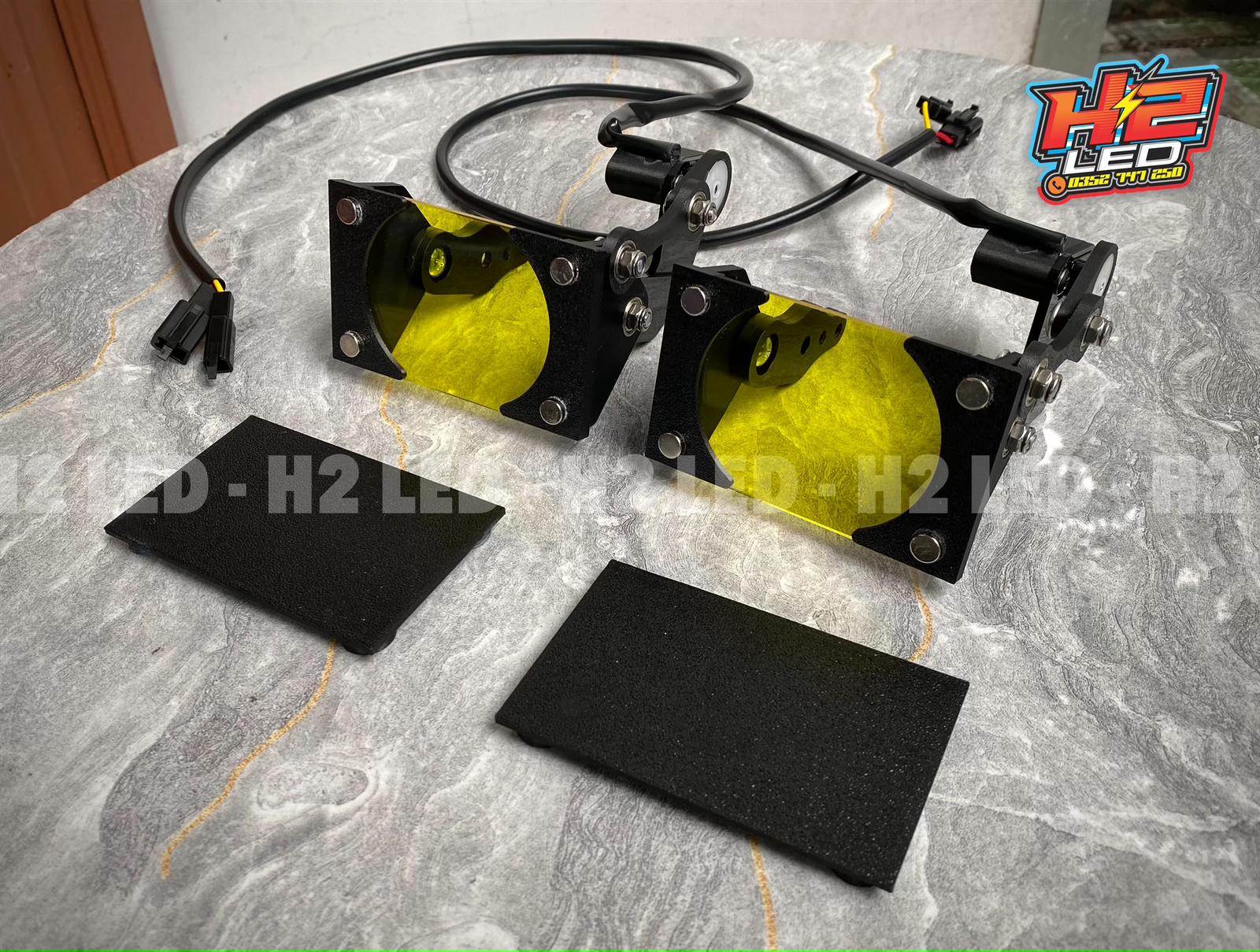 Bộ len vàng tích hợp cửa che H2R cho đèn F1 Turbo S