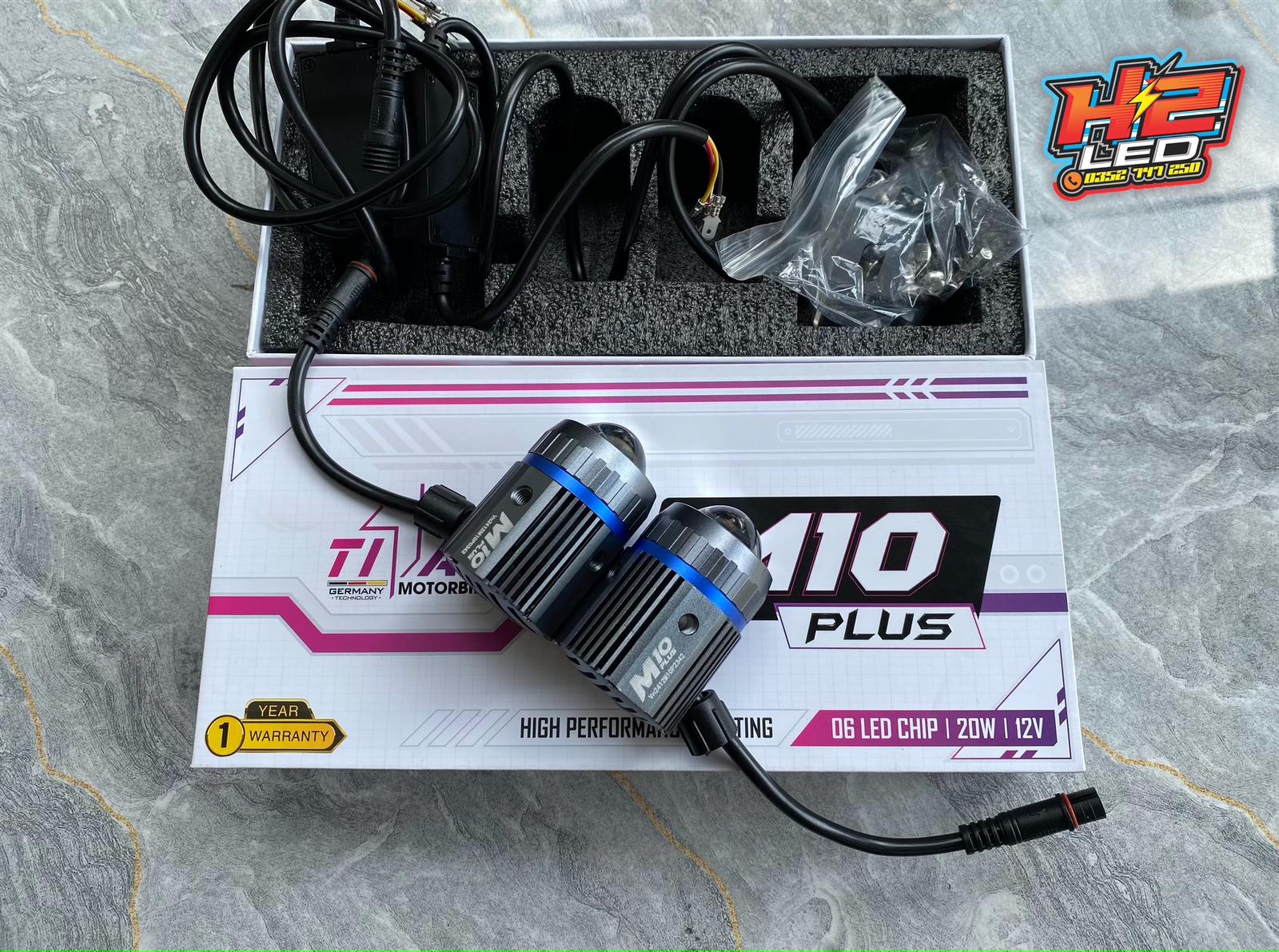 ĐÈN TRỢ SÁNG TITAN M10 PLUS - H2LED - Giá 1 cặp